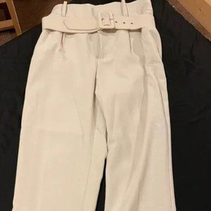 PANTS WITH FABRIC BELT